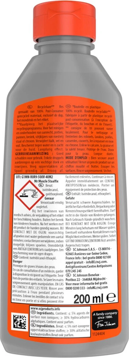 4x Mr. Muscle Staalfix 200 ML 4x Mr. Muscle Staalfix 200 ML -Bol Schoonmaak Winkel 435x1200 2