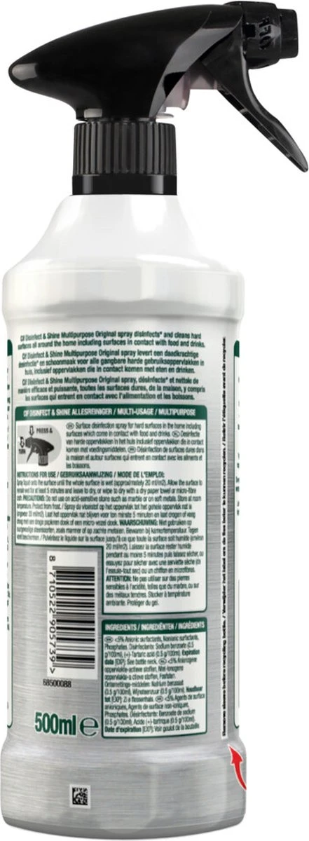 Cif Disinfect & Shine Original Desinfectie Spray - 6 x 500 ml - Voordeelverpakking Cif Disinfect & Shine Original Desinfectie Spray - 6 X 500 Ml - Voordeelverpakking -Bol Schoonmaak Winkel 441x1200 1