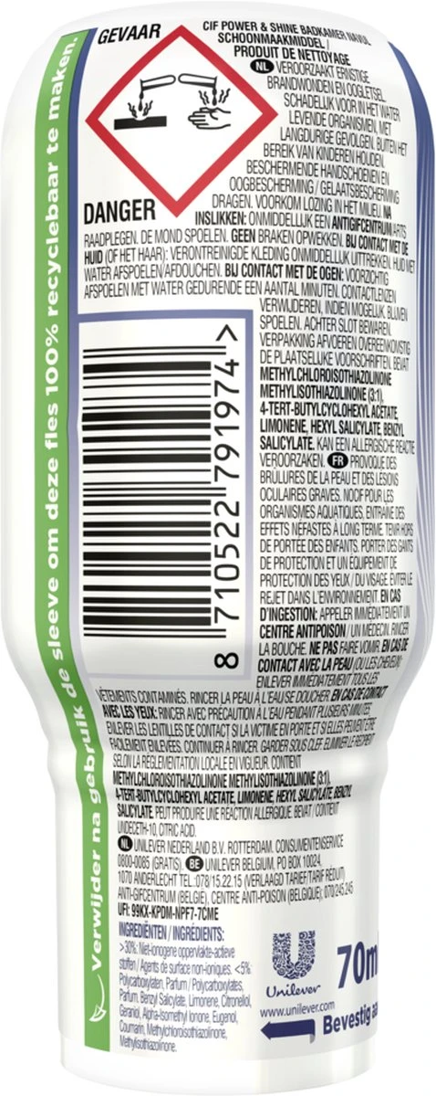 Cif Power & Shine Badkamer Ecorefill Capsule - 10 x 70 ml - Voordeelverpakking Cif Power & Shine Badkamer Ecorefill Capsule - 10 X 70 Ml - Voordeelverpakking -Bol Schoonmaak Winkel 478x1200 2