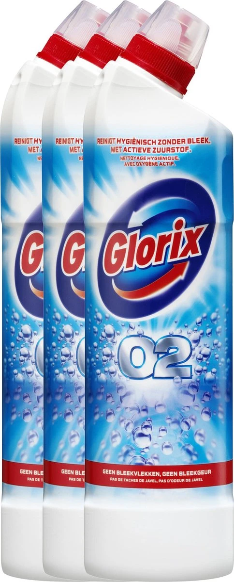 Glorix Bleek O2 - 750 ml - Toiletreiniger - 3 stuks - Voordeelverpakking Glorix Bleek O2 - 750 Ml - Toiletreiniger - 3 Stuks - Voordeelverpakking -Bol Schoonmaak Winkel