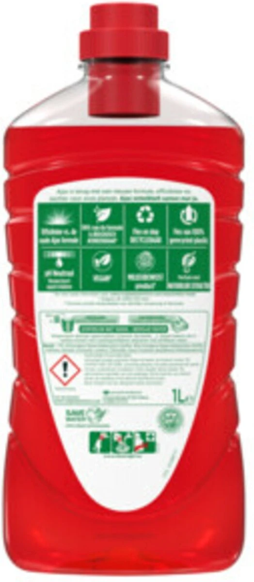 Ajax Allesreiniger Fete de Fleur Rode bloemen 1 liter Ajax® Ajax Allesreiniger Fete De Fleur Rode Bloemen 1 Liter -Bol Schoonmaak Winkel