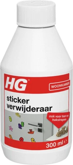 HG Stickerverwijderaar - 300ml - Eenvoudig In Gebruik - 100% Lijmrestenverwijdering -Bol Schoonmaak Winkel 531x1200 1