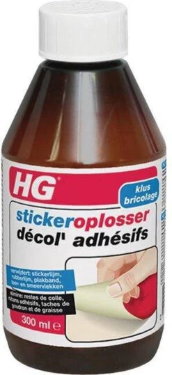 HG Stickerverwijderaar - 300ml - Eenvoudig In Gebruik - 100% Lijmrestenverwijdering -Bol Schoonmaak Winkel 550x1200