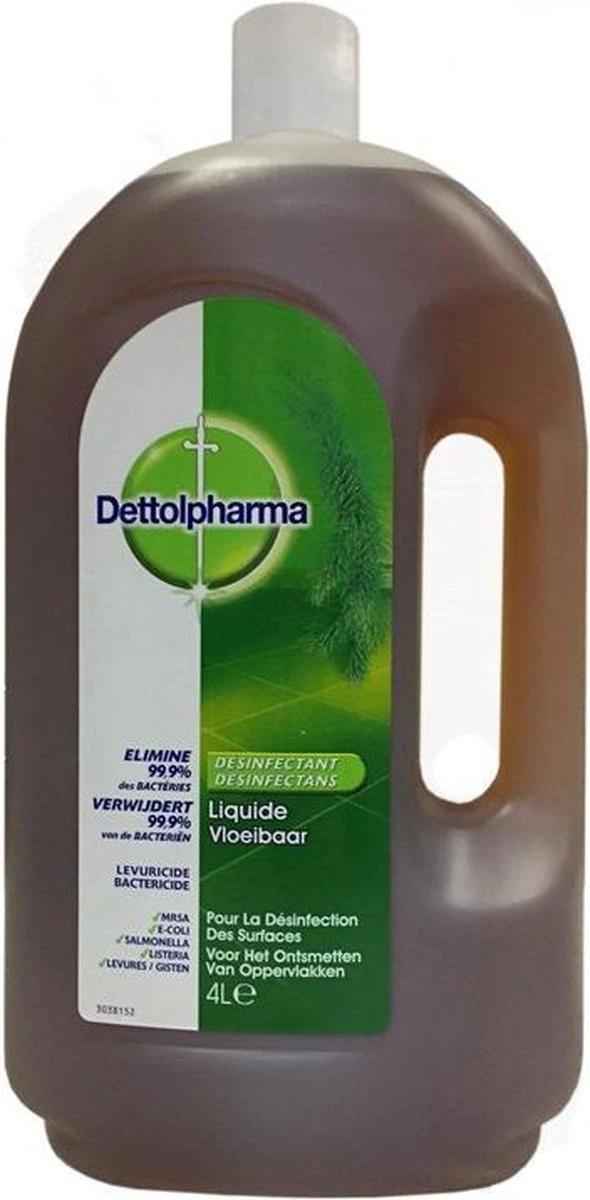 Dettolpharma 4 liter ontsmettingsmiddel Dettol Dettolpharma 4 Liter Ontsmettingsmiddel Dettol -Bol Schoonmaak Winkel