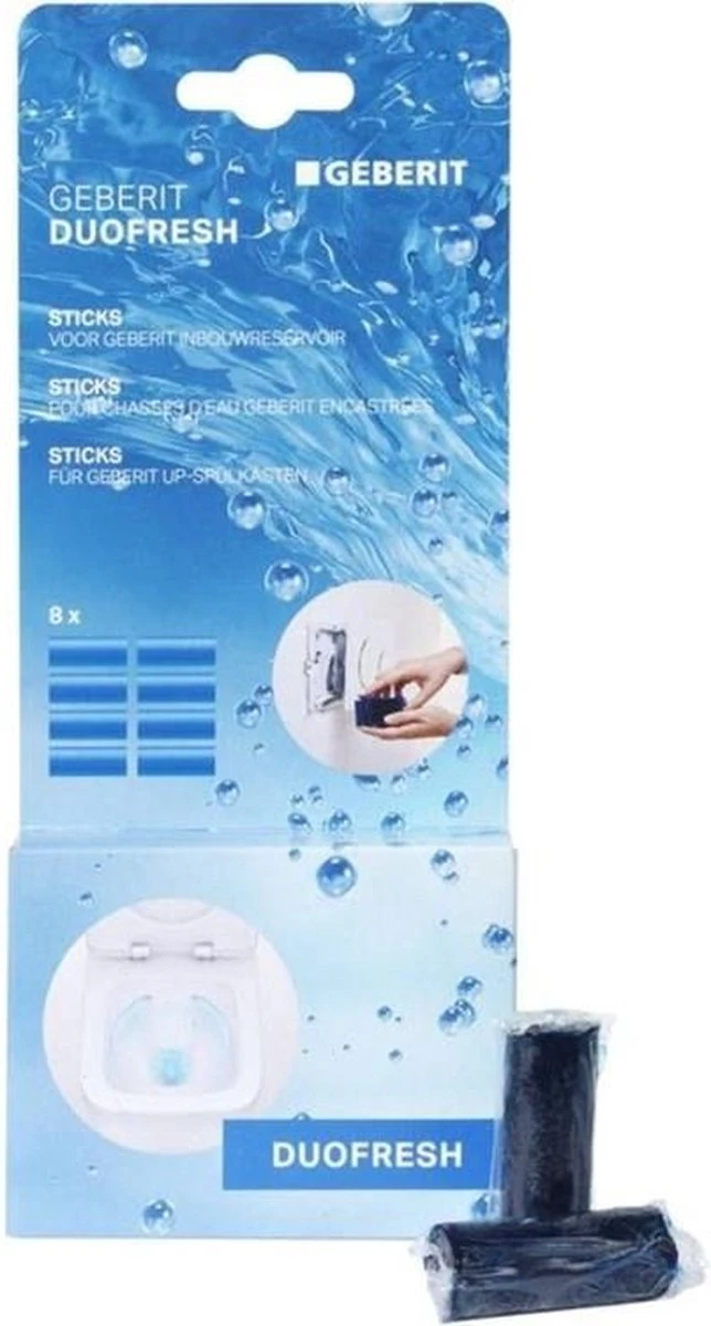 Geberit DuoFresh Sticks 1 verpakking met 8 stuks Geberit DuoFresh Sticks 1 Verpakking Met 8 Stuks -Bol Schoonmaak Winkel