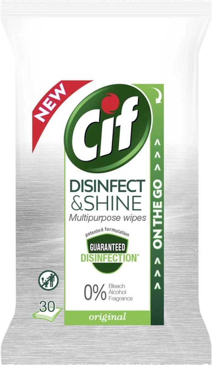 Cif Disinfect & Shine Wipes Original Desinfectie Schoonmaakdoekjes - 12 x 30 doekjes - Voordeelverpakking Cif Disinfect & Shine Wipes Original Desinfectie Schoonmaakdoekjes - 12 X 30 Doekjes - Voordeelverpakking -Bol Schoonmaak Winkel 697x1200 1