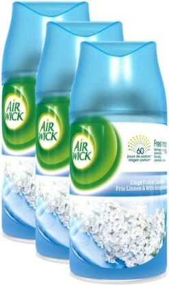 AIRWICK Freshmatic Automatische Spray Refill Frisse Linnen & Witte Bloemen Krimp - (3x250ml) 5 AIRWICK Freshmatic Automatische Spray Refill Frisse Linnen & Witte Bloemen Krimp - (3x250ml) -Bol Schoonmaak Winkel 712x1200 1