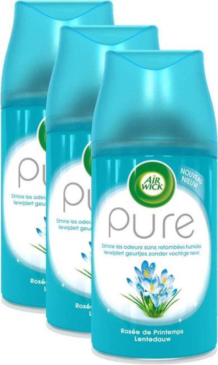 Air Wick Freshmatic Automatische Spray - Luchtverfrisser - Pure Lentedauw Navulling - 3 Stuks Air Wick Freshmatic Automatische Spray - Luchtverfrisser - Pure Lentedauw Navulling - 3 Stuks -Bol Schoonmaak Winkel 718x1200 2