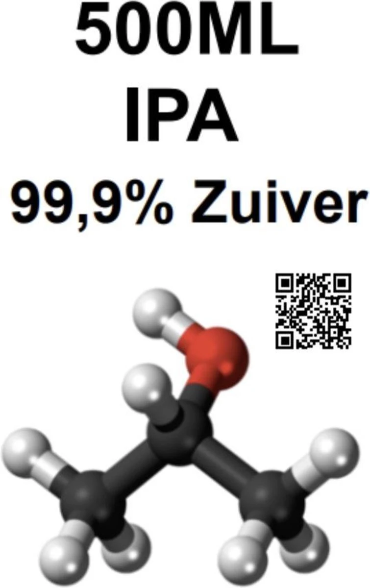 Isopropanol - Isopropyl - Alcohol - IPA - 99,9% zuiver - 500ml Isopropanol - Isopropyl - Alcohol - IPA - 99,9% Zuiver - 500ml -Bol Schoonmaak Winkel 755x1200 1