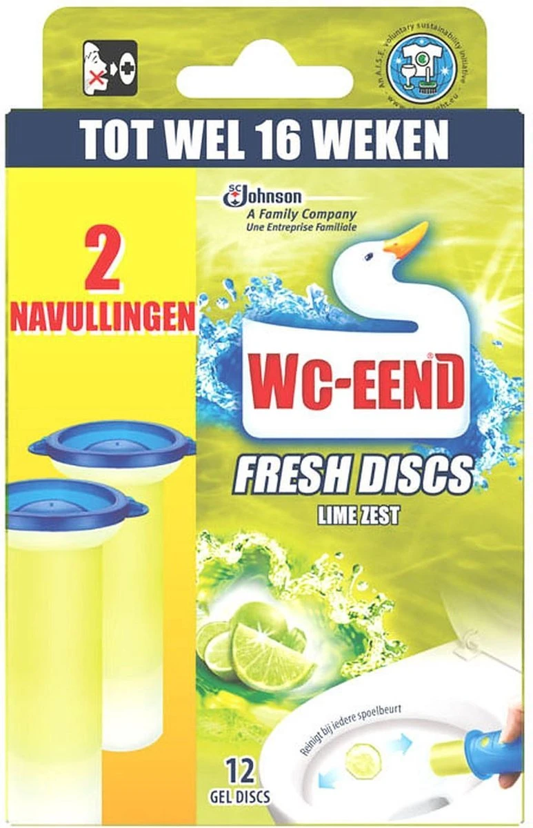 WC Eend Fresh Discs Navul Duo Lime 72 ml WC Eend Fresh Discs Navul Duo Lime 72 Ml -Bol Schoonmaak Winkel 773x1200 2