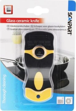 Scanpart Kookplaat Schraper - Schraapijzer - Radeermes - Voor Alle Glazen Kookplaten - Zoals Keramische Inductie En Halogeen Kookplaten - Kunststof - Vervangbaar Mesje - Krasvrij -Bol Schoonmaak Winkel 824x1200