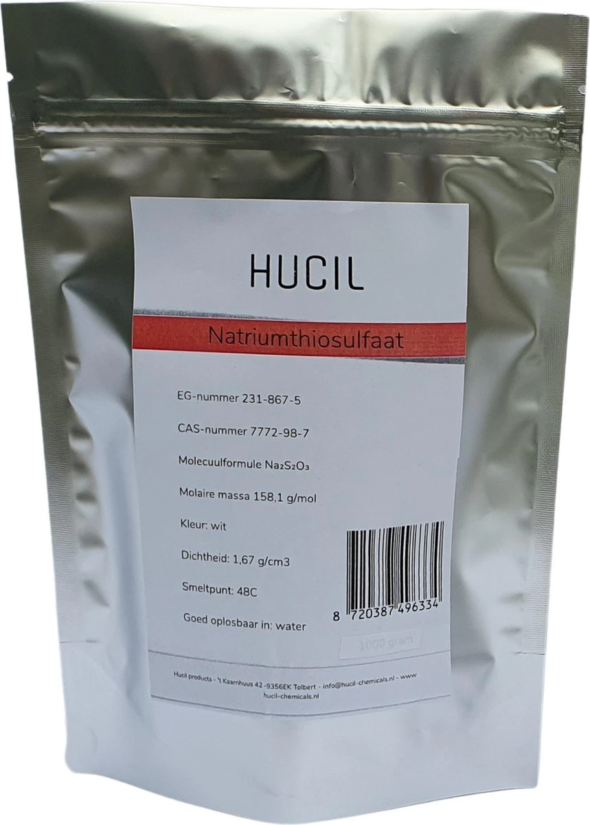 natriumthiosulfaat - natrium thiosulfaat - sodium thiosulphate - thio - 500 gram Natriumthiosulfaat - Natrium Thiosulfaat - Sodium Thiosulphate - Thio - 500 Gram -Bol Schoonmaak Winkel