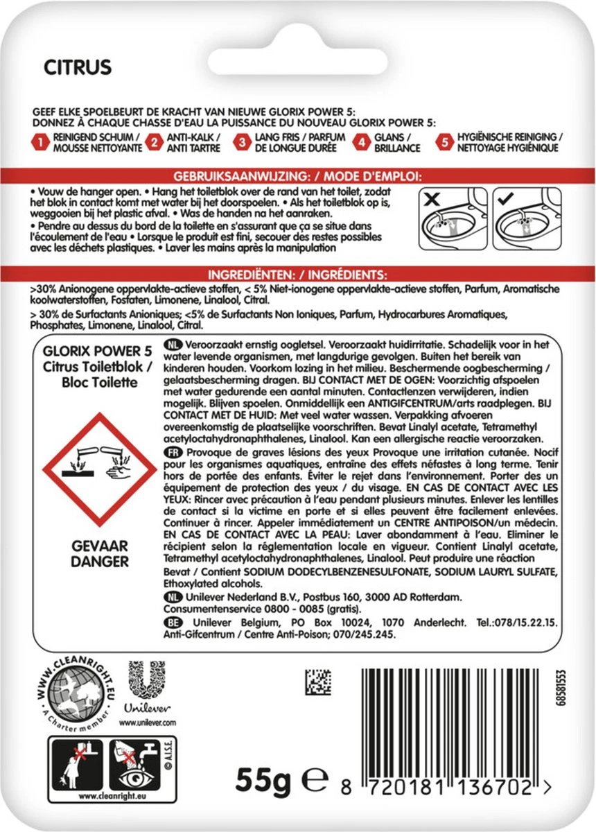 Glorix Power 5 Toiletblokken - Citroen - 7 x 2 stuks - Voordeelverpakking Glorix Power 5 Toiletblokken - Citroen - 7 X 2 Stuks - Voordeelverpakking -Bol Schoonmaak Winkel 860x1200 4