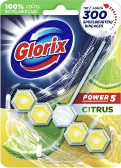 Glorix Power 5 Toiletblokken - Citroen - 9 Stuks - Voordeelverpakking -Bol Schoonmaak Winkel 861x1200 1