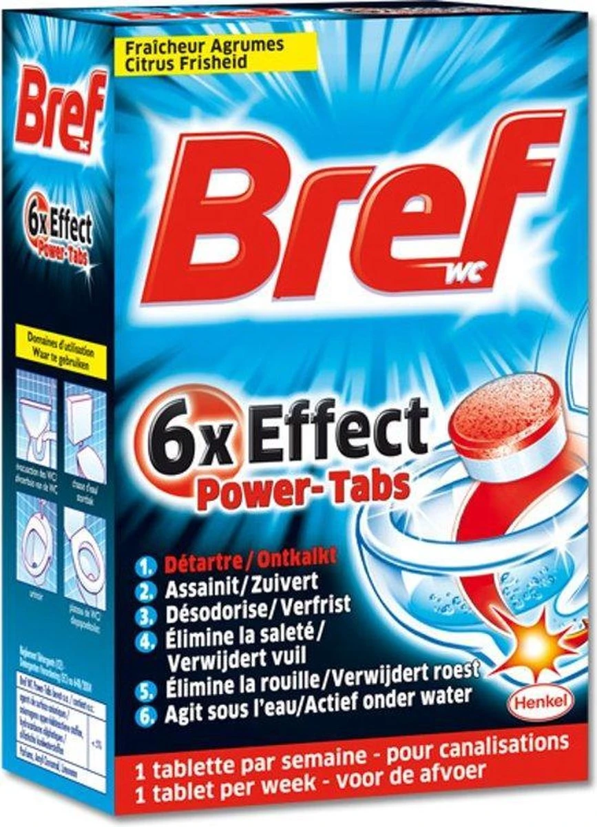 Bref Wc 6x Effect Power-Tabs - 3 x 8 tabs Bref Wc 6x Effect Power-Tabs - 3 X 8 Tabs -Bol Schoonmaak Winkel
