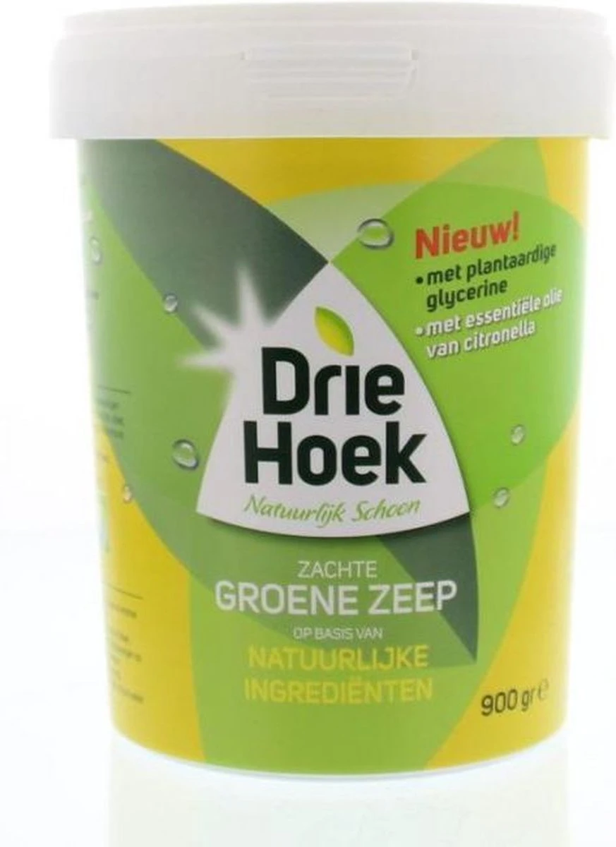 Driehoek Groene Zeep 900 gr Driehoek Groene Zeep 900 Gr -Bol Schoonmaak Winkel