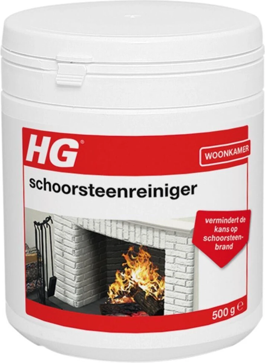 HG schoorsteenreiniger - 500 gr - voor schoorsteenkanaal, open haard en allesbrander HG Schoorsteenreiniger - 500 Gr - Voor Schoorsteenkanaal, Open Haard En Allesbrander -Bol Schoonmaak Winkel