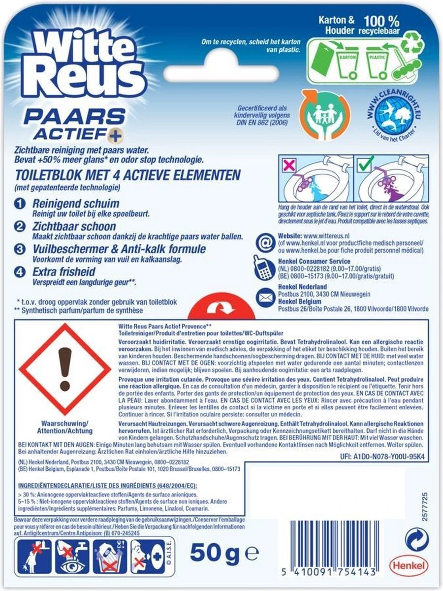 Witte Reus Paars Actief Toiletblok - Lavendel - WC Blokjes Voordeelverpakking - 10 stuks Witte Reus Paars Actief Toiletblok - Lavendel - WC Blokjes Voordeelverpakking - 10 Stuks -Bol Schoonmaak Winkel 900x1200 10
