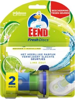 WC Eend Houder Fresh Discs Lime Zest + 3 X 6 Discs Navulling -Bol Schoonmaak Winkel 913x1200 1
