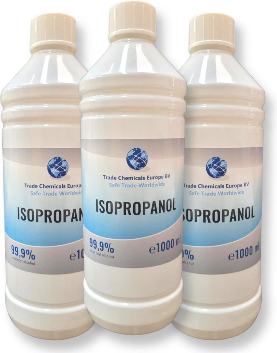 TCE - Isopropanol - Isopropyl-alcohol - IPA - 99,9% zuiver - 3 liter TCE - Isopropanol - Isopropyl-alcohol - IPA - 99,9% Zuiver - 3 Liter -Bol Schoonmaak Winkel