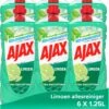 Ajax® Ajax Allesreiniger Limoen 6 X 1.25L - Voordeelverpakking -Bol Schoonmaak Winkel 960x1200 1