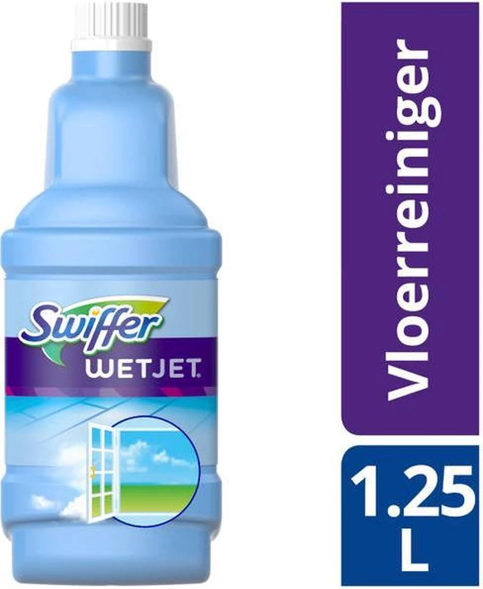 Swiffer WetJet Alles-In-Een Dweilsysteem Reinigingsmiddel - 1.25 liter Swiffer WetJet Alles-In-Een Dweilsysteem Reinigingsmiddel - 1.25 Liter -Bol Schoonmaak Winkel