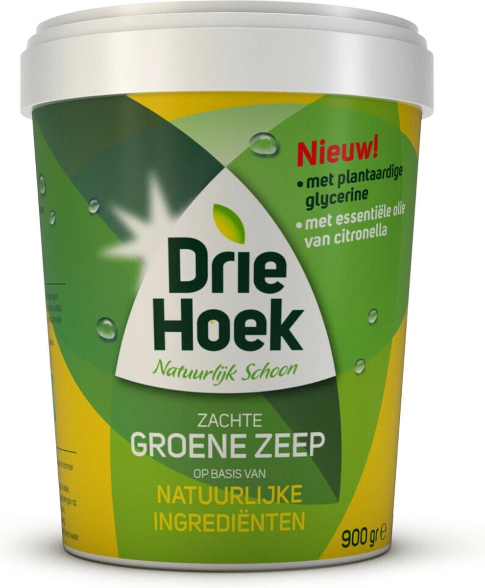 Driehoek Groene Zeep 900 gr Driehoek Groene Zeep 900 Gr -Bol Schoonmaak Winkel